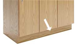 HALLOWELL WCB358W-RO LOCKER PEDESTAL BASE WOOD W 45 D 18 H 4
