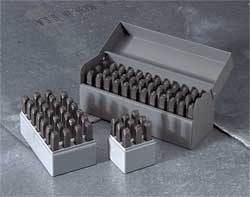 HANSON RIVET 20300 LETTER SET 1/4 IN H STEEL