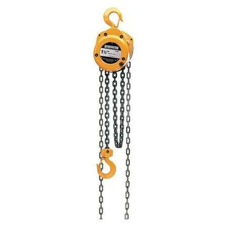 HARRINGTON CF015-10 MANUAL CHAIN HOIST,3000 LB.,LIFT 10 FT.