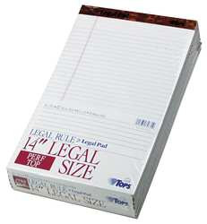 TOPS MANUFACTURING CO. TOP7573 PACK OF (12), 50 SHEET, 8-1/2 X 14", LEG