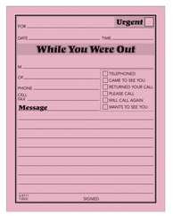 TOPS MANUFACTURING CO. TOP3002P IMPORTANT MESSAGE PAD,PK12