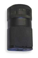 HUBBELL HBL2313VBK LOCKING CONNECTOR, L5-20R, 20 A, 125V AC