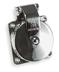 HUBBELL HBL303SS FLANGED INLET 125V 30A L5-30P 2P 3W 1PH