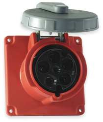 HUBBELL HBL5100R7W IEC PIN AND SLEEVE RECEPTACLE 100A 480V