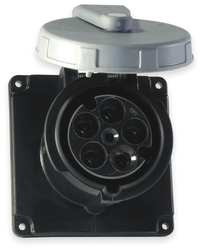 HUBBELL HBL520R5W IEC PIN AND SLEEVE RECEPTACLE 20A 600V