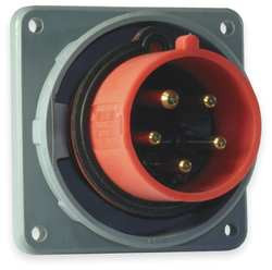 HUBBELL HBL560B7W IEC PIN AND SLEEVE INLET 60A 277/480V