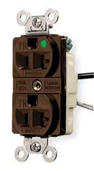 HUBBELL HBL8200SGA RECEPTACLE,DUPLEX,15A,5-15R,125V,BROWN