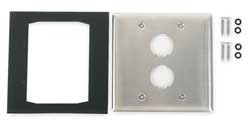 HUBBELL HISF22 WALL PLATE 2PORT 2GANG