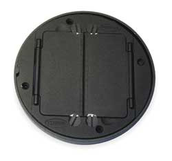 HUBBELL S1TFCBL FLOOR BOX COVER TILE FLANGE BLACK