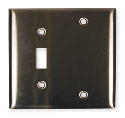 HUBBELL SS113 PLATE WALL 2 GANG SILVER