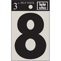 HY-KO PRODUCTS 30408 3IN BLACK VINYL NUMBER 8