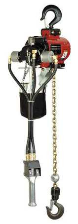 INGERSOLL-RAND 7770E-2C10-C6S AIR CHAIN HOIST 275 LB CAP. 10 FT LIFT