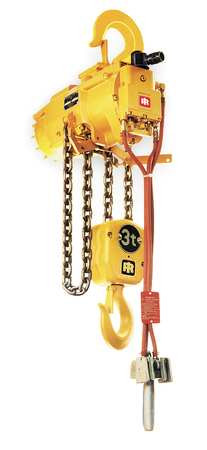 INGERSOLL-RAND HL1000K-2C10-C6 AIR CHAIN HOIST,2200 LB. CAP.,10 FT. LFT