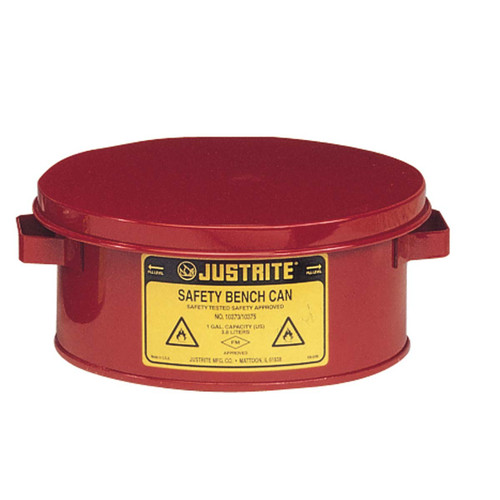 JUSTRITE MFG COMPANY 10375 1 GALLON CAPACITY, COATED STEEL, RED BEN