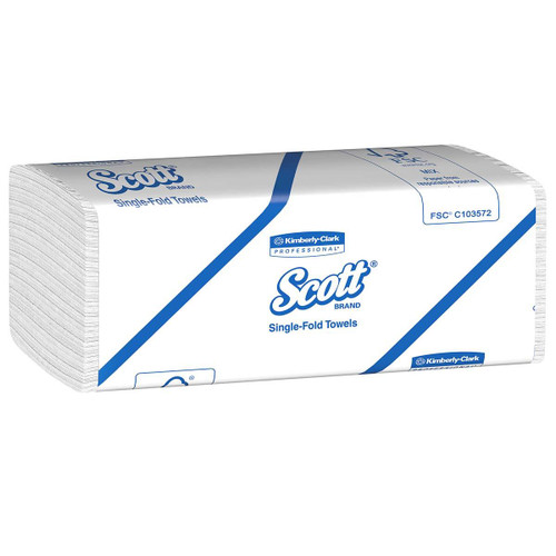 KIMBERLY CLARK 01700 SINGLE-FOLD PAPER TOWELS, 9 3/10 X 10 1/