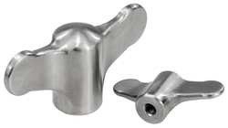 KIPP 06651-105 SS WING KNOB M5 NATURAL POLISHED