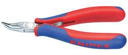 KNIPEX 35 42 135 G BENT ROUND NOSE PLIER,5-1/4",7/8" JAW