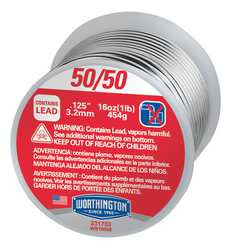 WORTHINGTON CYLINDERS 333737 LEADED SOLDER DIA 0.125 IN 1LB