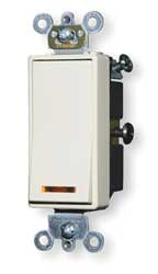 LEVITON 5633-2I ILLUMINATED WALL SWITCH,IVORY,3-WAY