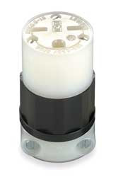 LEVITON 5669-C STR BLADE CONNECTOR 15A 2P 3W IND GR BW