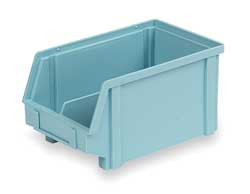 LEWIS BINS PB30-X Lt Blue HANG AND STACK BIN 9-1/2 IN L LIGHT BLUE