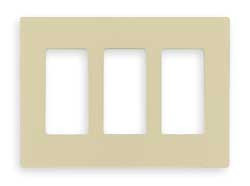 LUTRON CW-3-IV WALLPLATE,3-GANG,DECORA,IVORY