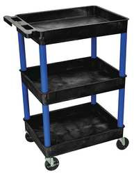 LUXOR BKSTC111BU UTILITY CART 300 LB LOAD CAP. 2 SHELVES