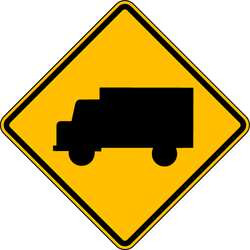 LYLE W11-10-30HA TRAFFIC SIGN 30 X 30IN BK/YEL SYM W11-10