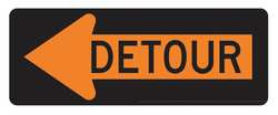 LYLE M4-10L-48HA DETOUR SIGN 18 X 48IN BK/ORN DETOUR