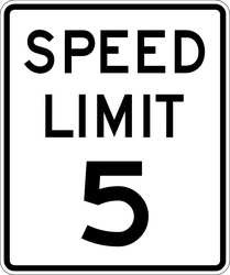 LYLE R2-1-5-18DA D9765 TRAFFIC SIGN 24 X 18IN BK/WHT SP L