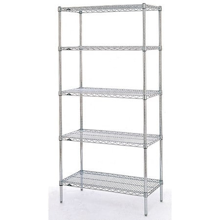 METRO 4 /2460NS  4 /63PS WIRE SHELVING STARTER 63 IN H 24 IN D