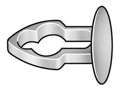 MICRO PLASTICS 27KY1250156-4FXW3 PUSH IN RIVET KEYHOLE 1/8 IN PK25