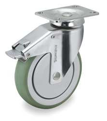 MEDCASTER SS05AMP125TLTP01G SWVL PLT CSTR W/TOTL-LOK 220 LB 5 IN DIA