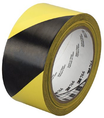 3M INDUSTRIAL 021200-43181 3M HAZARD WARNING TAPE 766 BLK/YELLOW 2"