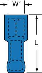 3M MNG14-187DFIK FEMALE DISCONNECT,BLUE,16-14AWG,PK1000
