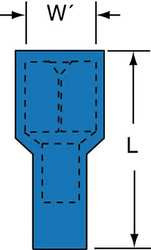 3M MNG14-250DFIK FEMALE DISCONNECT,BLUE,16-14AWG,PK1000