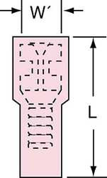 3M MNU18-187DFIK FEMALE DISCONNECT,RED,22-18AWG,PK1000