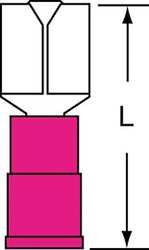 3M MVI18-250DFK FEMALE DISCONNECT,RED,22-18AWG,PK1000