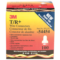 3M T/R+ TAN/RED WIRE CONN 100/BOX