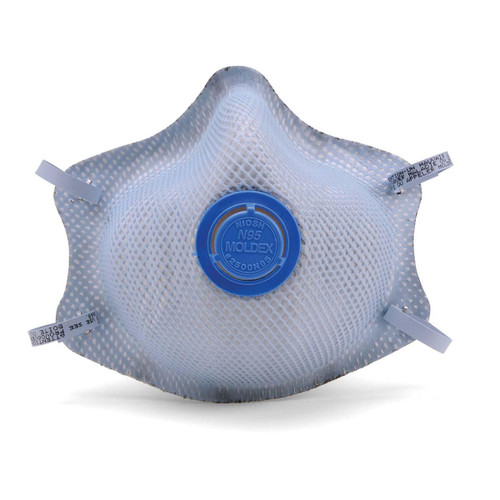 MOLDEX 2500N95 DISPOSABLE RESPIRATOR, N95, MEDIUM/LARGE