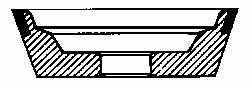 NORTON 69014191917 5" DIAM, 1-1/4" HOLE SIZE, 1-3/4" OVERAL