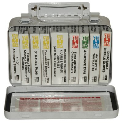 PAC-KIT 5001 STEEL 10 UNIT UNITIZED FIRST AID KIT STA