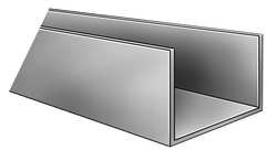 SABIC POLYMERSHAPES LLC 1UNJ3 U CHANNEL PVC 0.51 LEG 0.060 IN T 5 FT