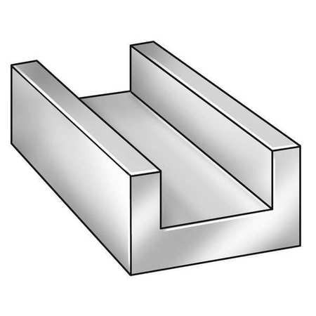 SABIC POLYMERSHAPES LLC 2NJC1 U CHANNEL UHMW 1 IN LEG 2 1/2 INX10 FT