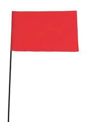 BLACKBURN MFG COMPANY, INC. 3JUR2 MARKING FLAG FLUOR ORANGE VINYL PK100