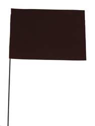 BLACKBURN MFG COMPANY, INC. 3JUT6 MARKING FLAG BROWN BLANK VINYL PK100