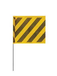 BLACKBURN MFG COMPANY, INC. 3JUW3 MARKING FLAG,BLACK/YELLOW,VINYL,PK100