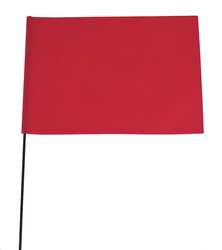 BLACKBURN MFG COMPANY, INC. 3JVP3 MARKING FLAG FLUOR RED BLANK VINYL PK100