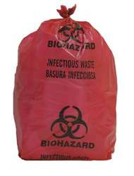 UNIMED MIDWEST INC 3UAF4 BIOHAZARD BAG RED 5 GAL. PK 200