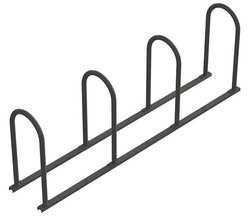 GRABER MANUFACTURING INC UT160-8-B BIKE RACK 2-SIDED 8-BIKE BLACK/SILVER